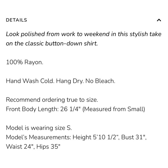 Rails NWT Rocsi Button Down Blouse - White - Small - Picture 6 of 15